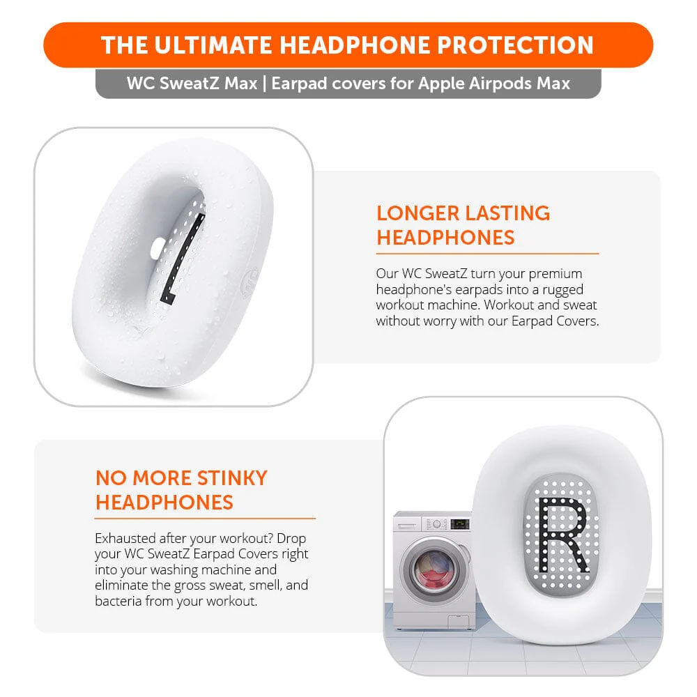 Apple Airpods Max 1 Earpad Sweat Covers - WC SweatZ Max - Image 3