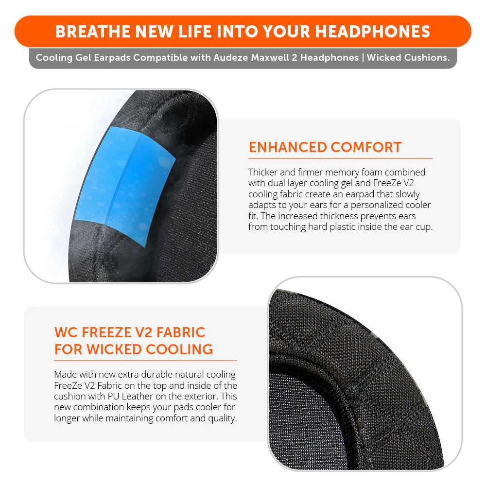 Audeze Maxwell 2 Cooling Gel Earpads – WC FreeZe Maxwell 2 - Image 11