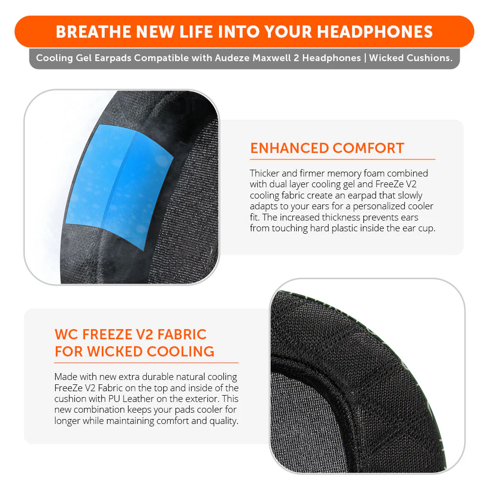 Audeze Maxwell 2 Cooling Gel Earpads – WC FreeZe Maxwell 2 - Image 25