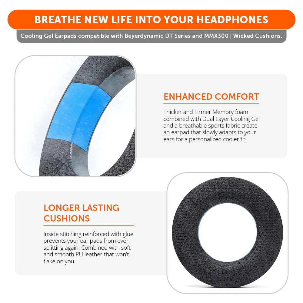 WC FreeZe DT770 - Cooling Gel Ear Pads for Beyerdynamic Headphones - Image 9
