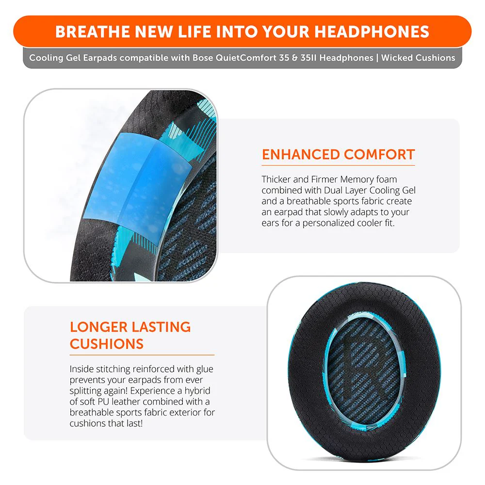 Bose QC35 Cooling Gel Earpads - WC FreeZe - Image 45