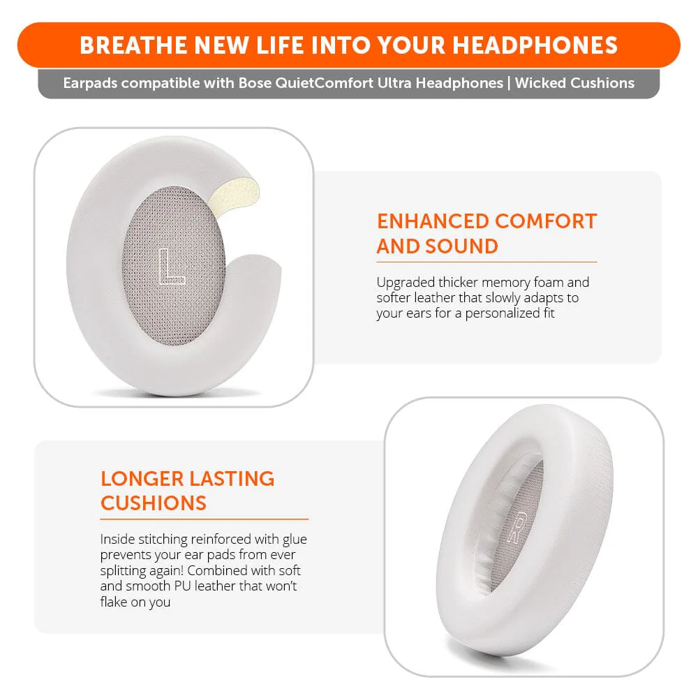 Bose QuietComfort Ultra Gen 1 & Gen 2 Earpads - WC PadZ QC Ultra - Image 10
