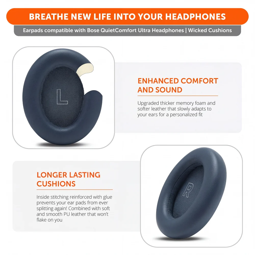 Bose QuietComfort Ultra Gen 1 & Gen 2 Earpads - WC PadZ QC Ultra - Image 45