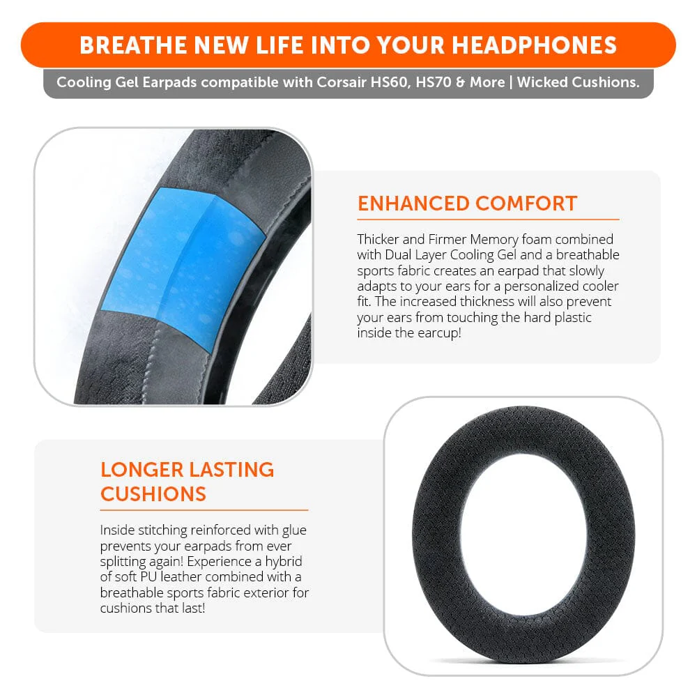 Corsair HS50, HS60, and HS70 Earpads - WC FreeZe Cooling Gel - Image 3