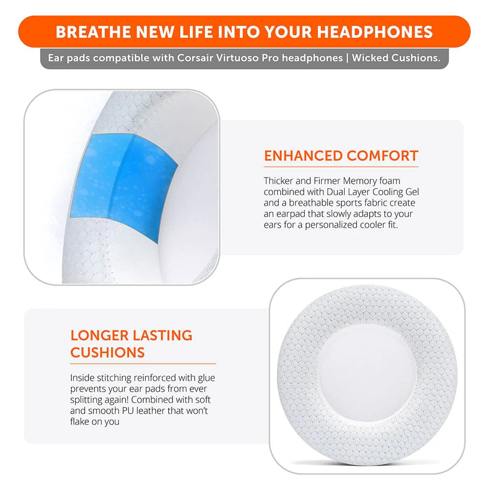 Corsair Virtuoso Pro Earpads - WC FreeZe Cooling Gel - Image 9