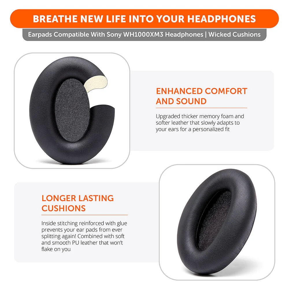 Ear Pads For Sony WH1000XM3 Over-Ear Headphones - Image 3