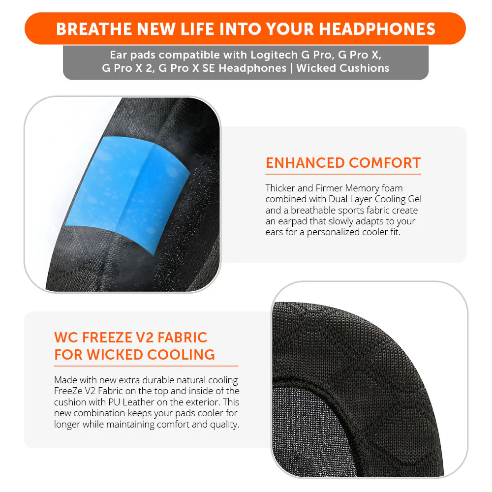 Logitech G Pro X Cooling Gel Earpads - WC FreeZe V2 G Pro X - Image 27