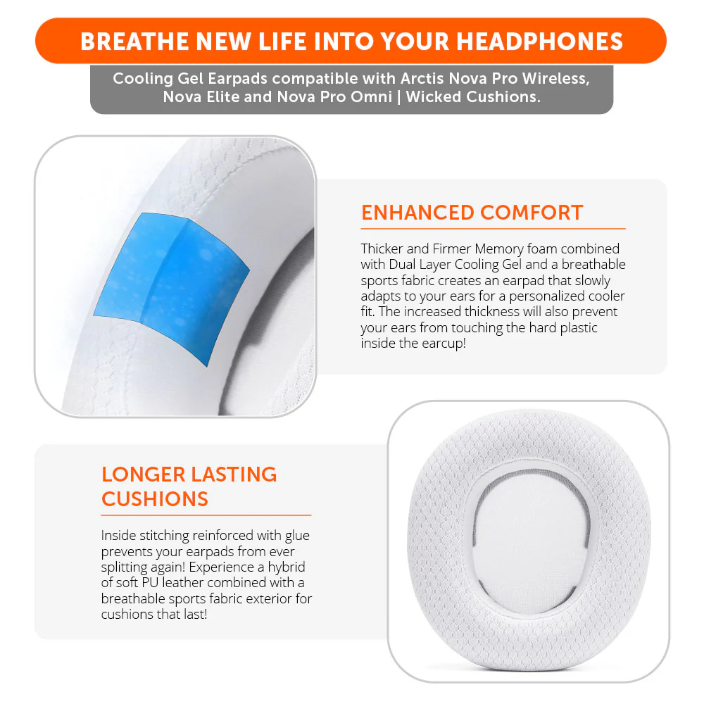 Arctis Nova Pro Wireless, Nova Elite & Nova Pro Omni Earpads - WC FreeZe Cooling Gel - Image 10