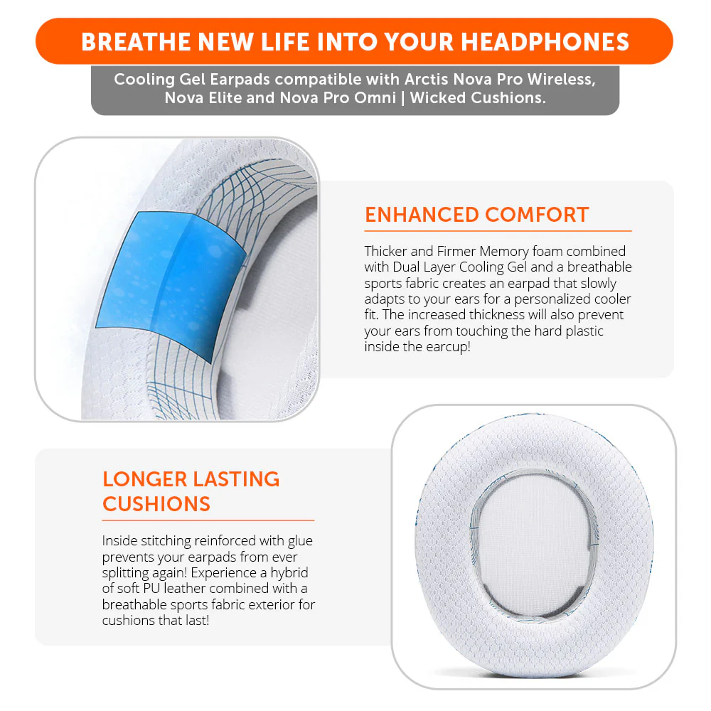 Arctis Nova Pro Wireless, Nova Elite & Nova Pro Omni Earpads - WC FreeZe Cooling Gel - Image 112