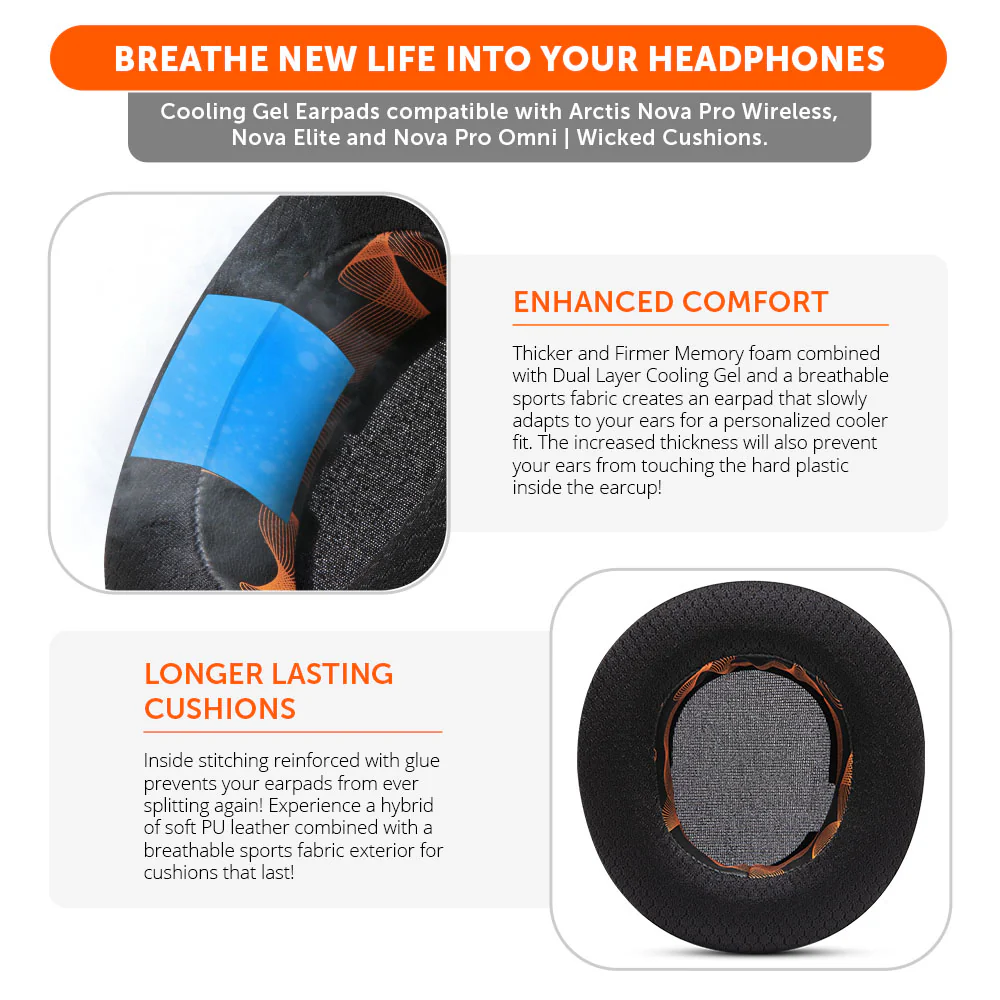 Arctis Nova Pro Wireless, Nova Elite & Nova Pro Omni Earpads - WC FreeZe Cooling Gel - Image 124