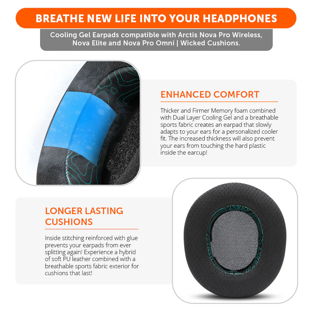 Arctis Nova Pro Wireless, Nova Elite & Nova Pro Omni Earpads - WC FreeZe Cooling Gel - Image 130