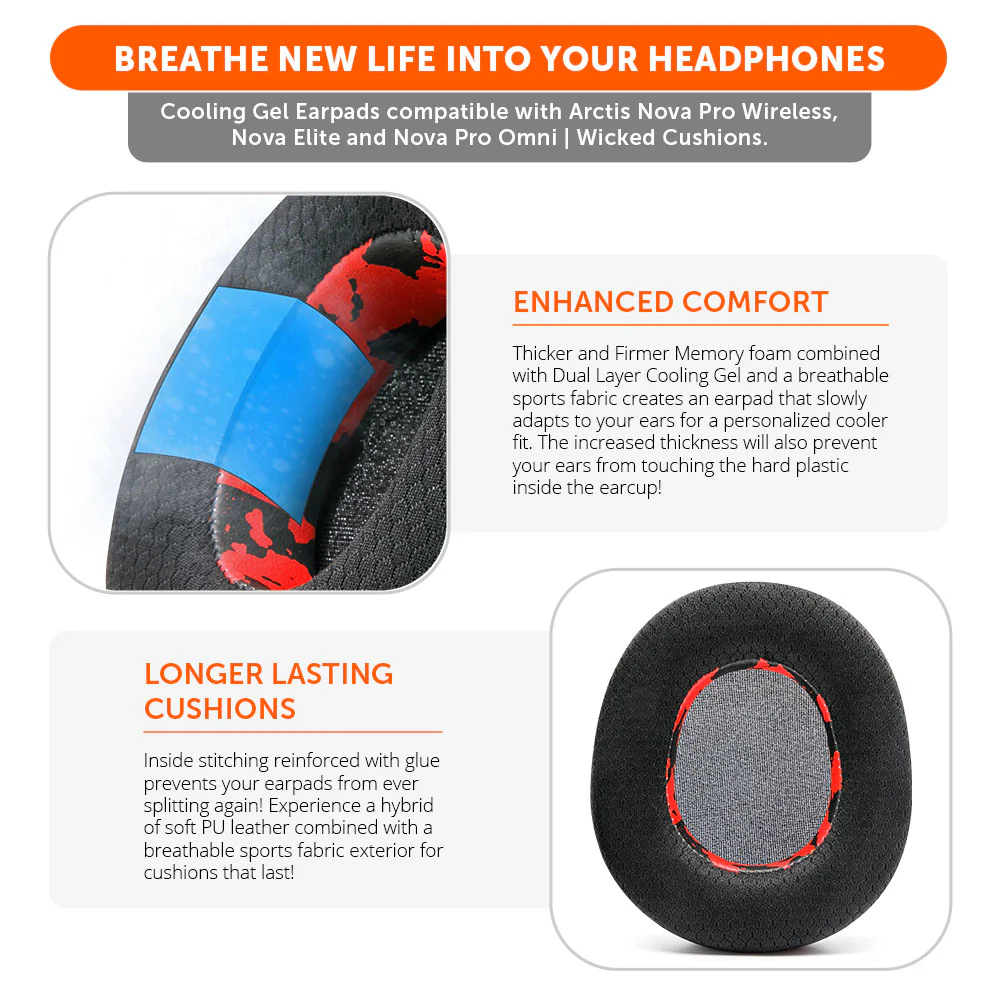 Arctis Nova Pro Wireless, Nova Elite & Nova Pro Omni Earpads - WC FreeZe Cooling Gel - Image 22