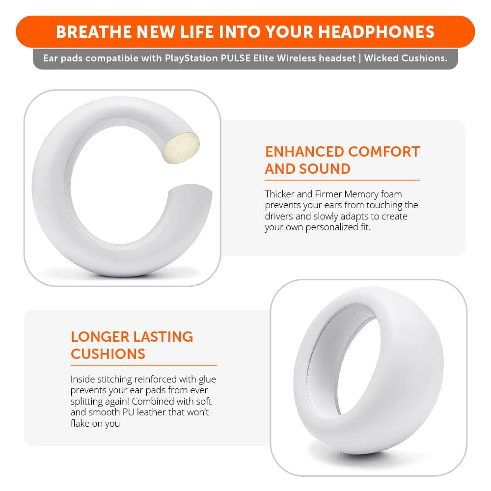 PlayStation Pulse Elite PU Leather Earpads - WC PadZ Pulse Elite - Image 9