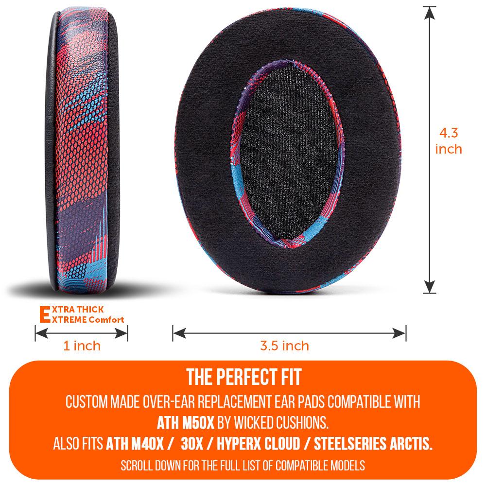 ATH M50X Earpads - Velour Hybrid - Image 17