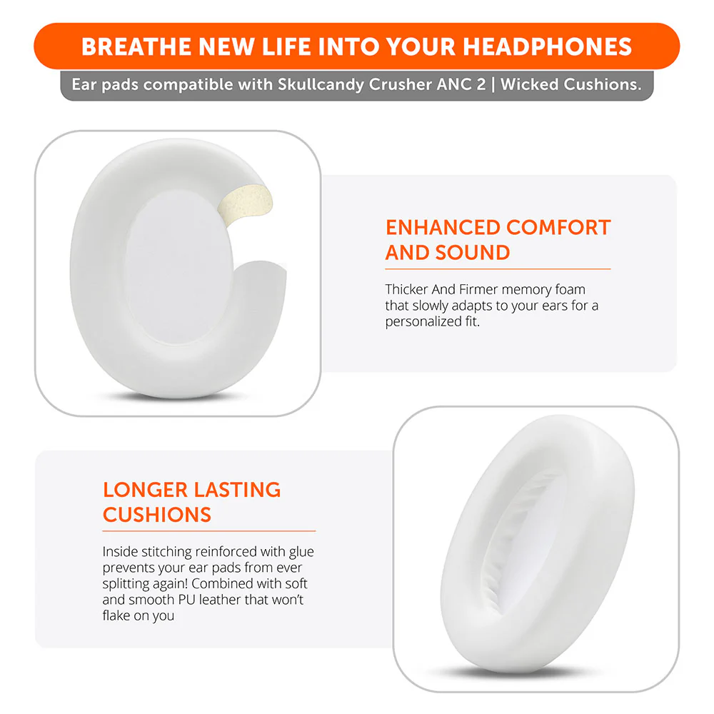 Upgraded Skullcandy Crusher ANC 2 Earpads - WC PadZ Crusher ANC 2 - Image 27