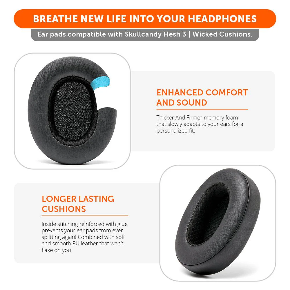 Skullcandy Hesh 3, Evo, and Crusher Replacement Earpads - Image 3