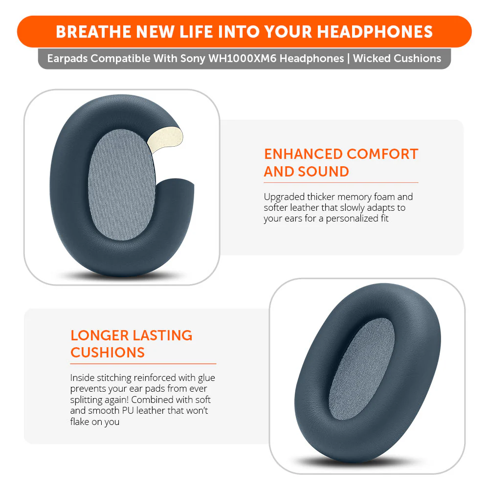 Upgraded Sony XM6 Replacement Ear Pads - WC PadZ XM6 - Image 11