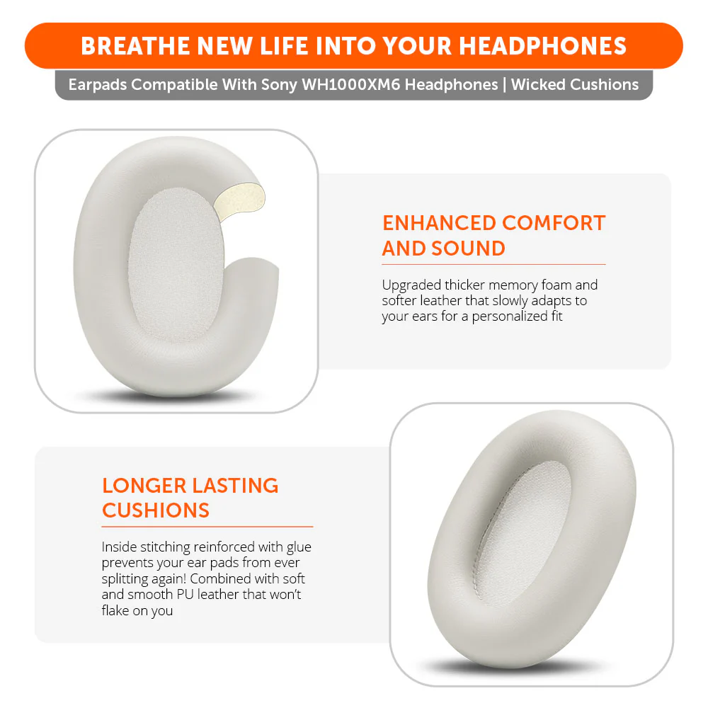 Upgraded Sony XM6 Replacement Ear Pads - WC PadZ XM6 - Image 18