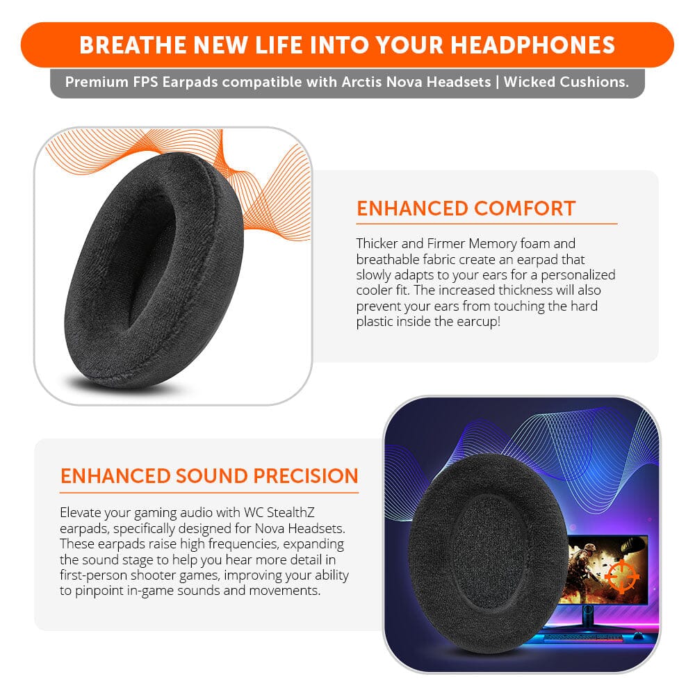 Arctis Nova Earpads - WC StealthZ - Image 5