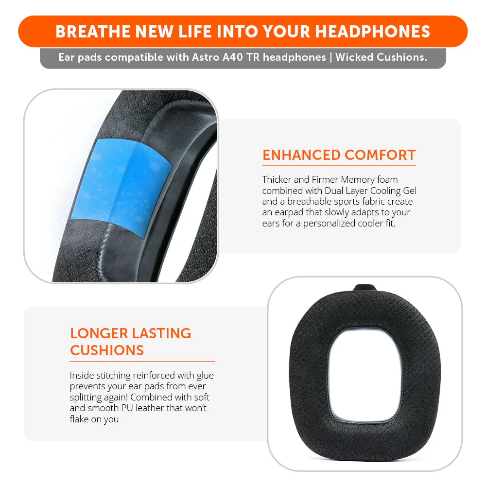 Astro A40 TR Earpads - WC FreeZe Cooling Gel - Image 3