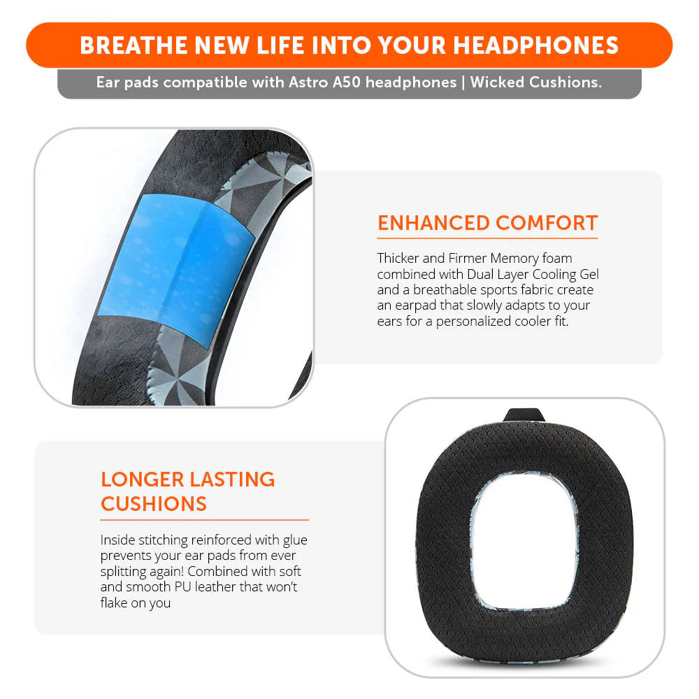Astro A50 Gen 4, Gen 5 and A50X Earpads - WC FreeZe Cooling Gel - Image 57