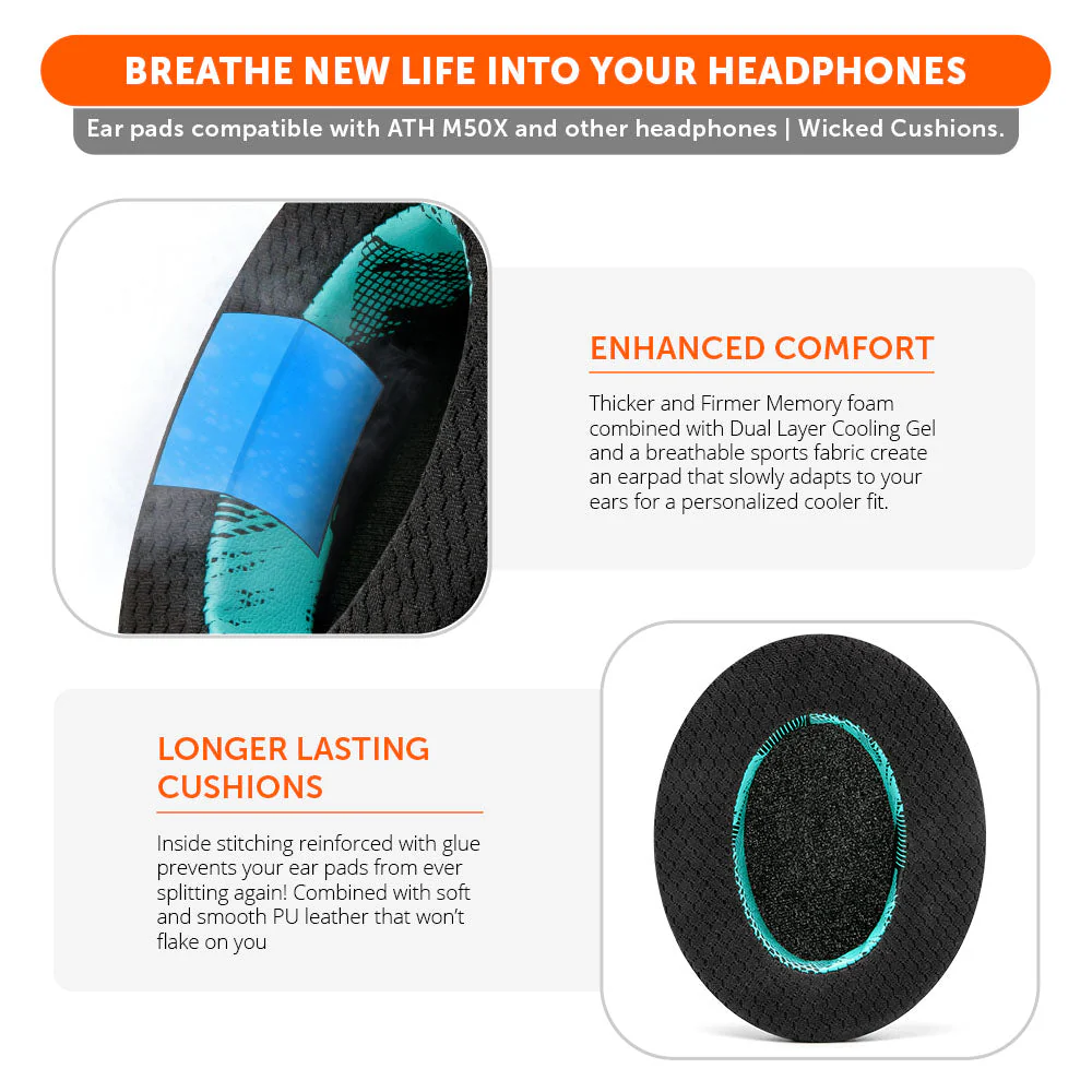 WC FreeZe - Hybrid Cooling Gel Infused Ear Pads for ATH M50X - Image 38