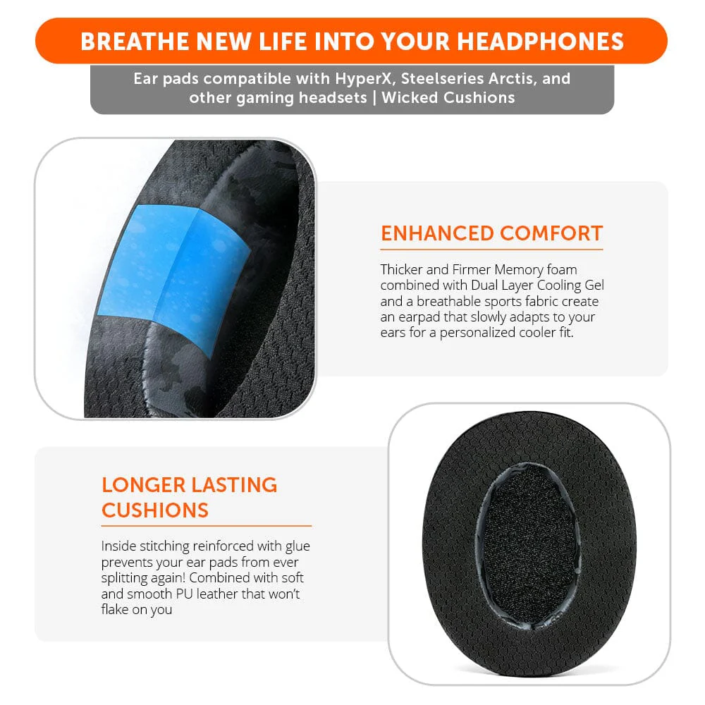 WC FreeZe - Hybrid Cooling Gel Infused Gaming Earpads - Image 46