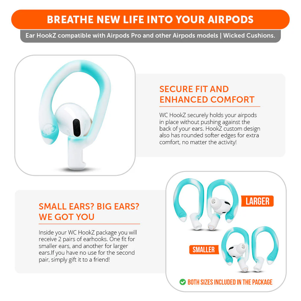 WC HookZ - Over Ear Hooks for Airpods Pro 1, 2 & Airpods 1, 2, 3 - Image 33