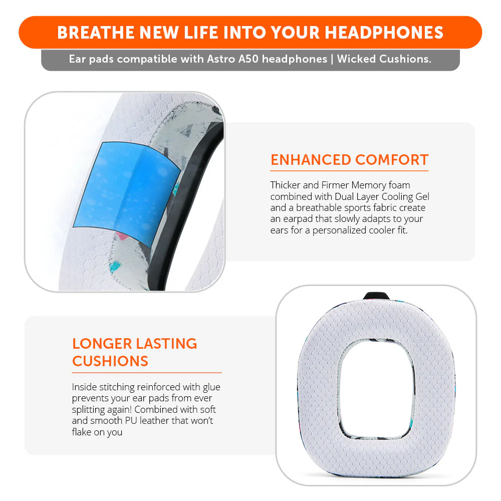 Astro A50 Headband & Earpad Upgrade Kit – WC Mod Kit A50 - Image 24