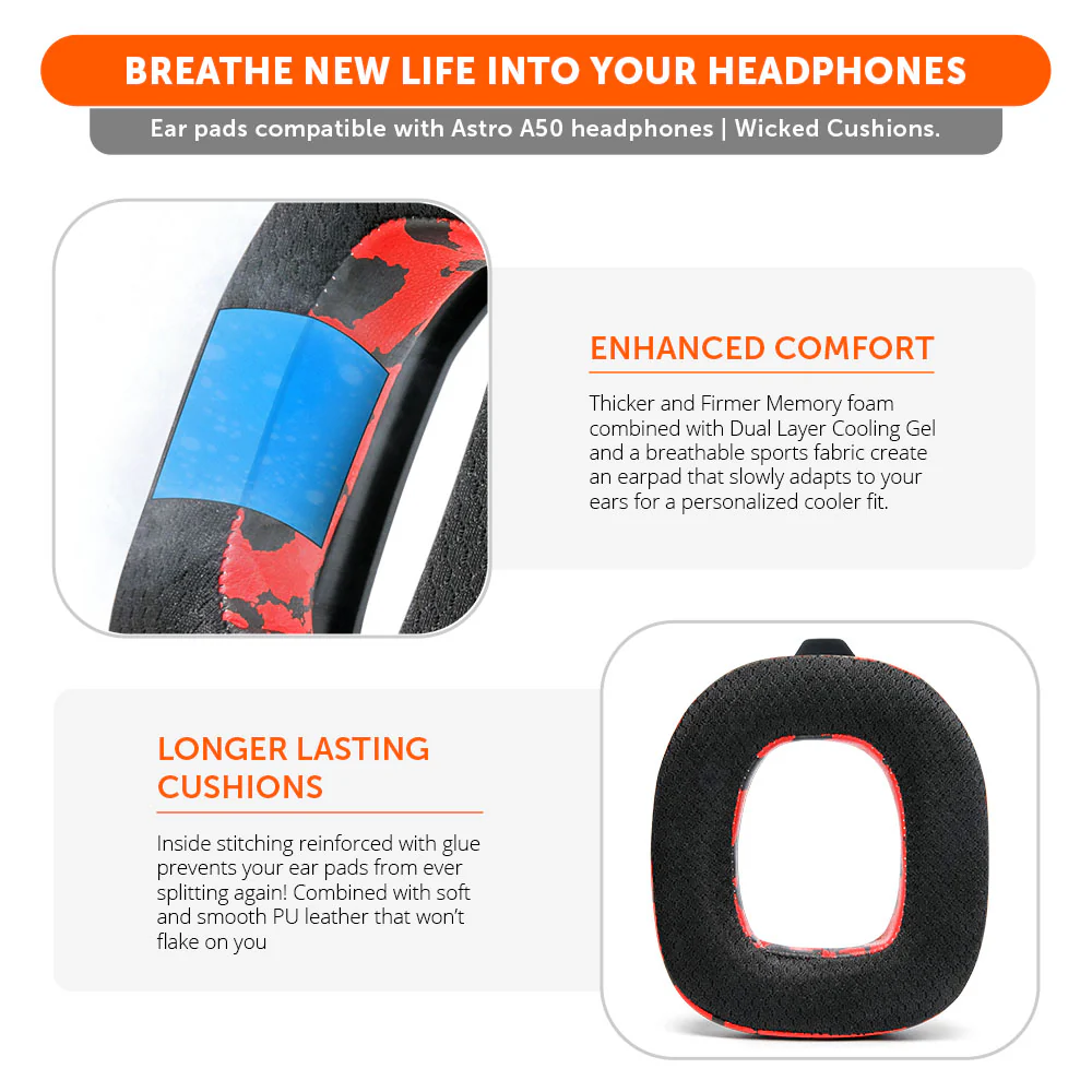 Astro A50 Headband & Earpad Upgrade Kit – WC Mod Kit A50 - Image 31