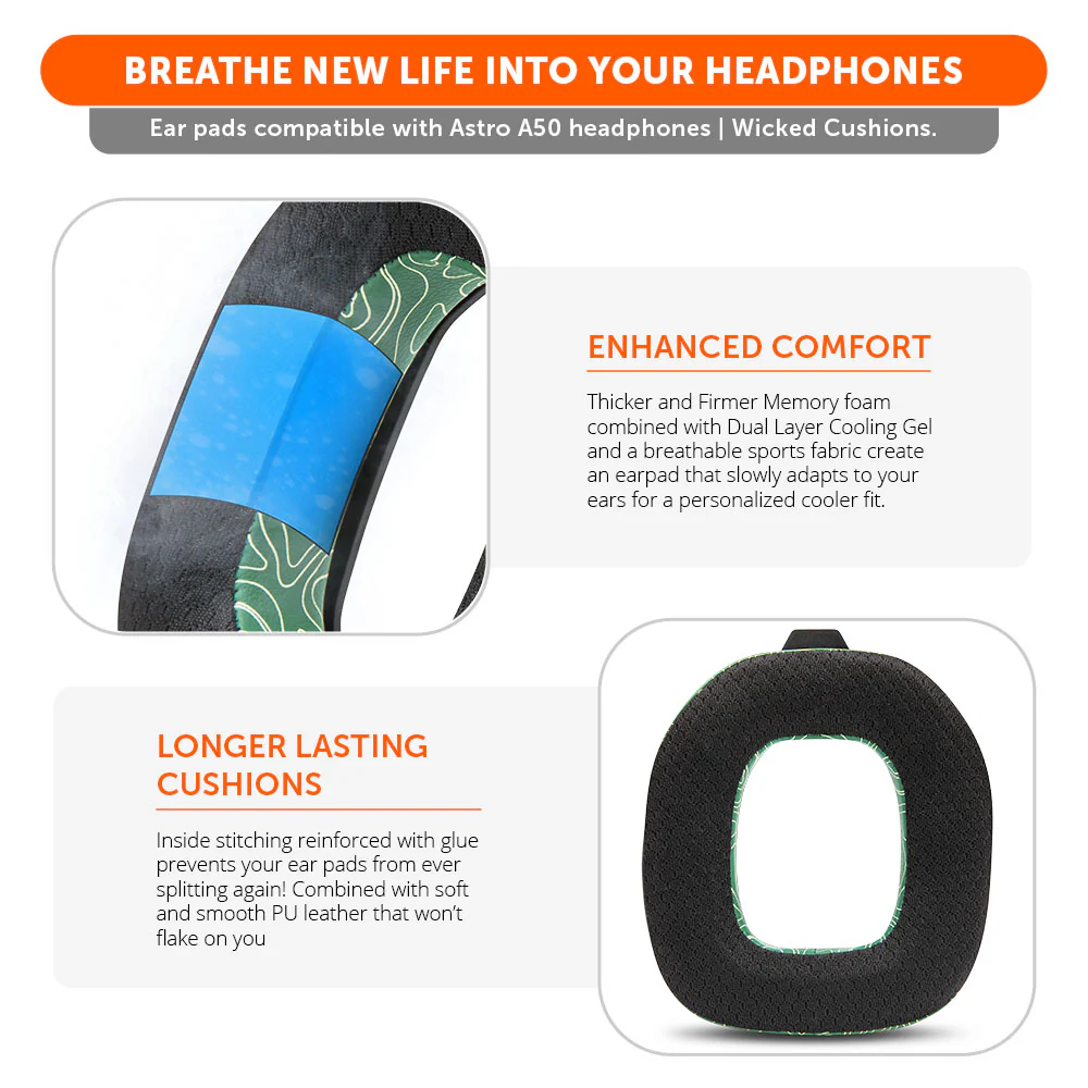 Astro A50 Headband & Earpad Upgrade Kit – WC Mod Kit A50 - Image 52